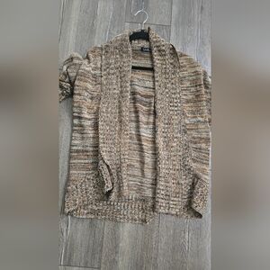 Brown and Cream Knit Cardigan